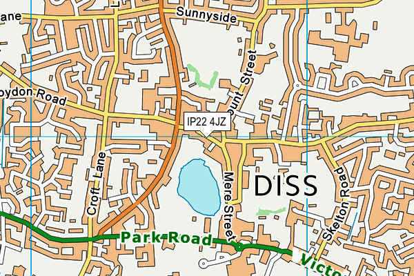 IP22 4JZ map - OS VectorMap District (Ordnance Survey)