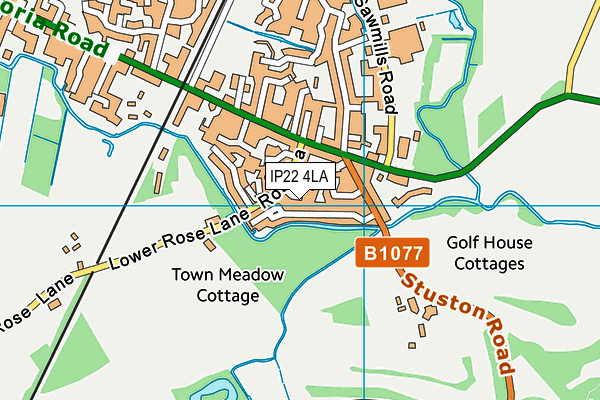 IP22 4LA map - OS VectorMap District (Ordnance Survey)