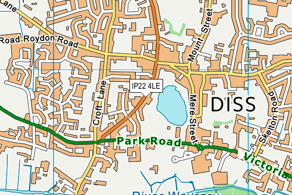 IP22 4LE map - OS VectorMap District (Ordnance Survey)