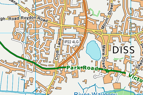 IP22 4LG map - OS VectorMap District (Ordnance Survey)