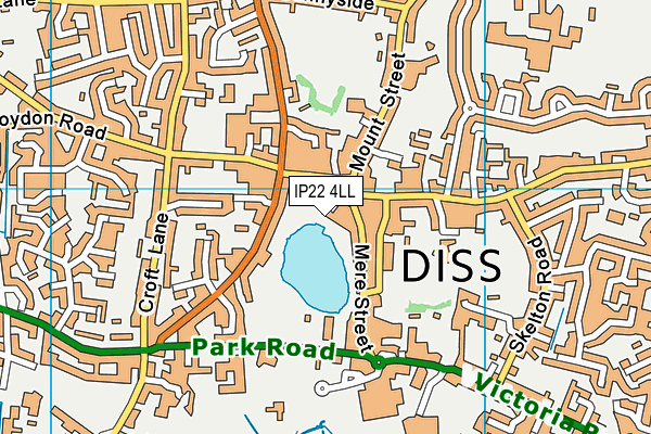 IP22 4LL map - OS VectorMap District (Ordnance Survey)