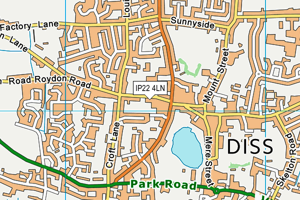 IP22 4LN map - OS VectorMap District (Ordnance Survey)