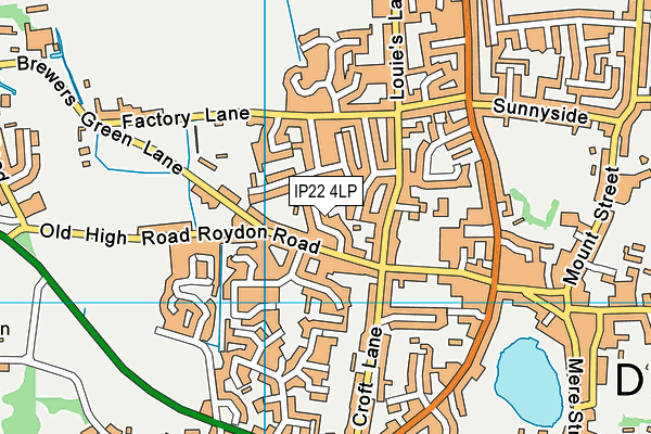 IP22 4LP map - OS VectorMap District (Ordnance Survey)