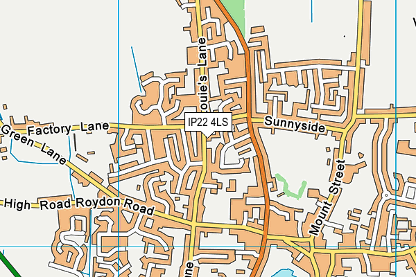 IP22 4LS map - OS VectorMap District (Ordnance Survey)