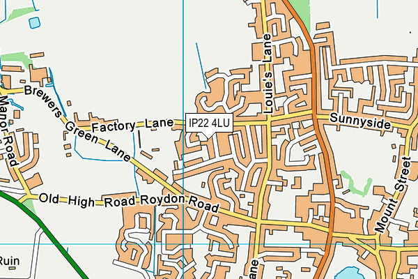 IP22 4LU map - OS VectorMap District (Ordnance Survey)