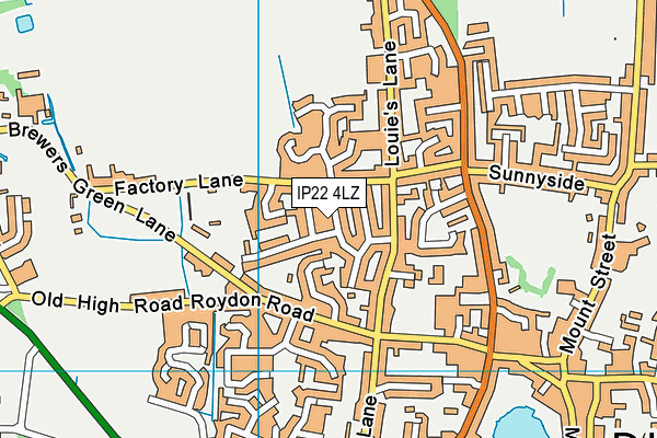 IP22 4LZ map - OS VectorMap District (Ordnance Survey)