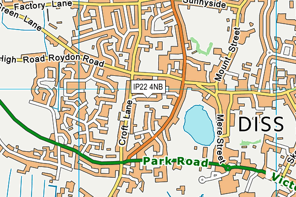 IP22 4NB map - OS VectorMap District (Ordnance Survey)