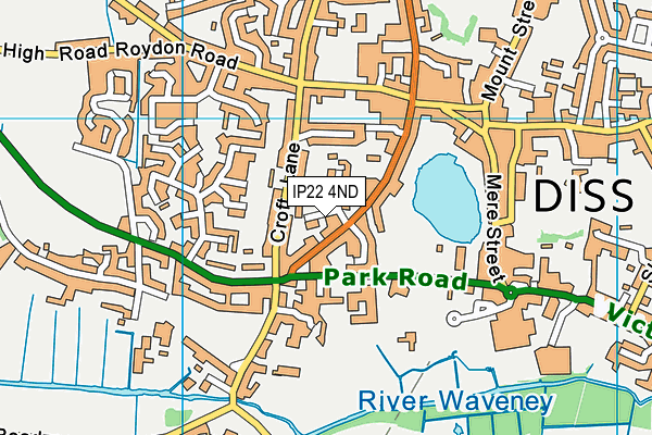 IP22 4ND map - OS VectorMap District (Ordnance Survey)