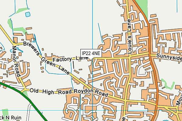 IP22 4NE map - OS VectorMap District (Ordnance Survey)