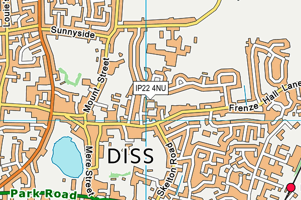 IP22 4NU map - OS VectorMap District (Ordnance Survey)