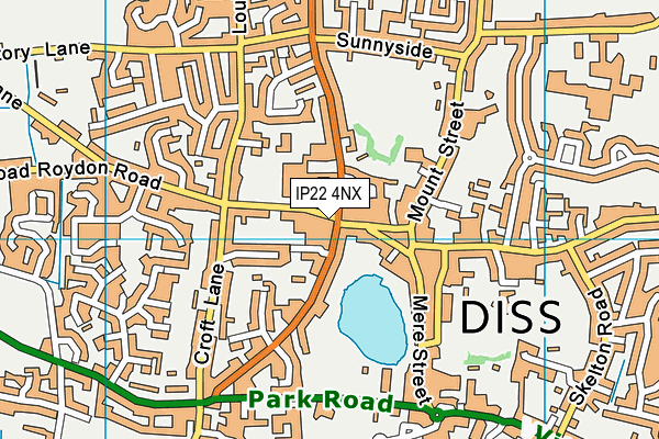 IP22 4NX map - OS VectorMap District (Ordnance Survey)