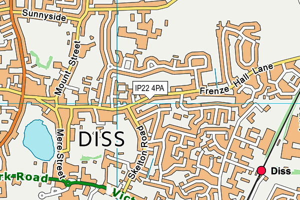 IP22 4PA map - OS VectorMap District (Ordnance Survey)