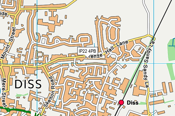 IP22 4PB map - OS VectorMap District (Ordnance Survey)