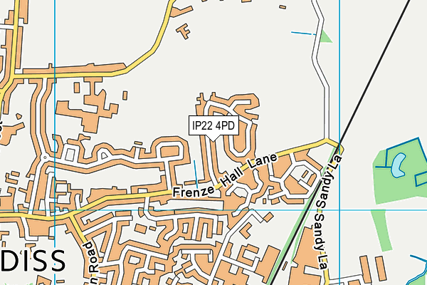 IP22 4PD map - OS VectorMap District (Ordnance Survey)