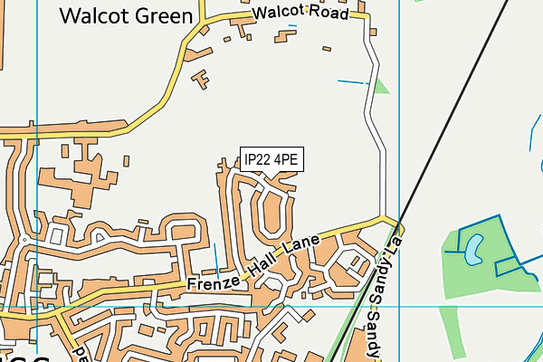 IP22 4PE map - OS VectorMap District (Ordnance Survey)