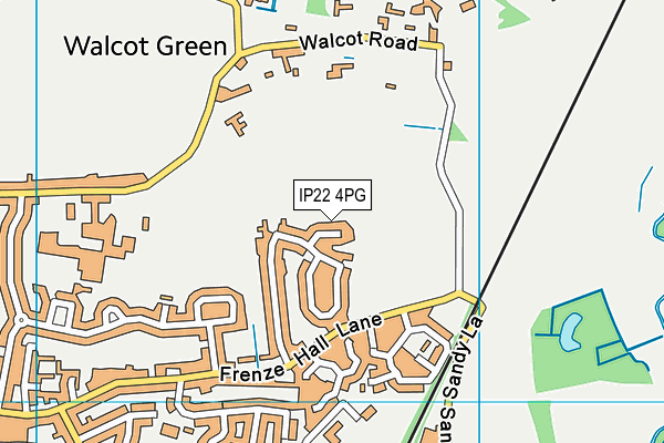 IP22 4PG map - OS VectorMap District (Ordnance Survey)