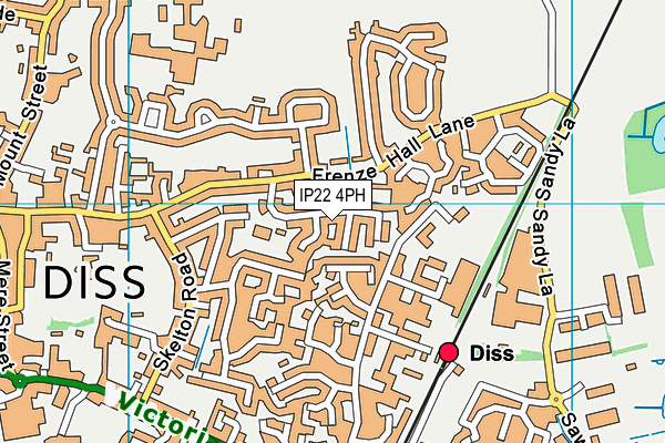 IP22 4PH map - OS VectorMap District (Ordnance Survey)