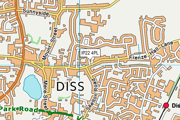 IP22 4PL map - OS VectorMap District (Ordnance Survey)