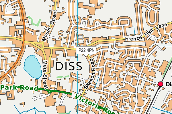 IP22 4PN map - OS VectorMap District (Ordnance Survey)