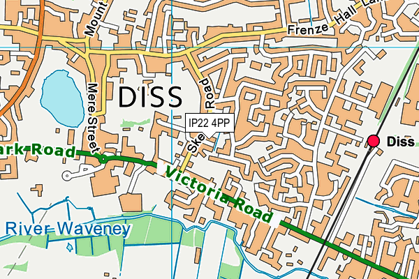 IP22 4PP map - OS VectorMap District (Ordnance Survey)