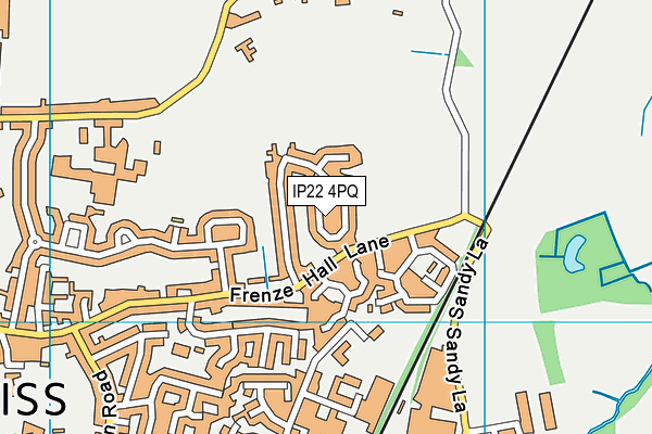 IP22 4PQ map - OS VectorMap District (Ordnance Survey)