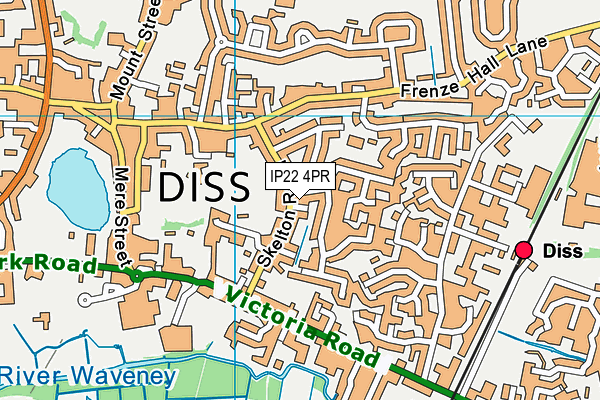 IP22 4PR map - OS VectorMap District (Ordnance Survey)