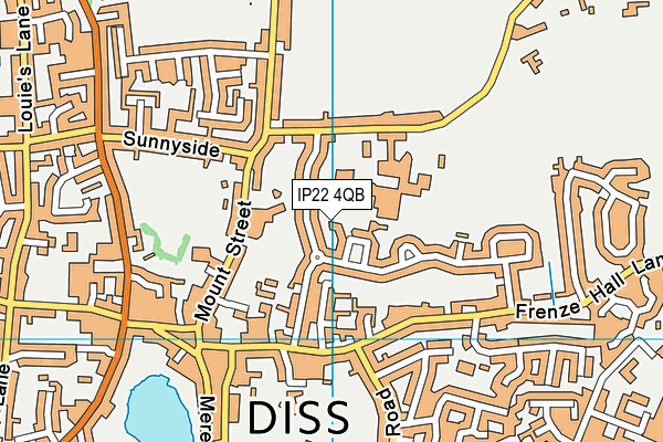 IP22 4QB map - OS VectorMap District (Ordnance Survey)