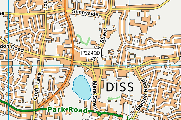 IP22 4QD map - OS VectorMap District (Ordnance Survey)