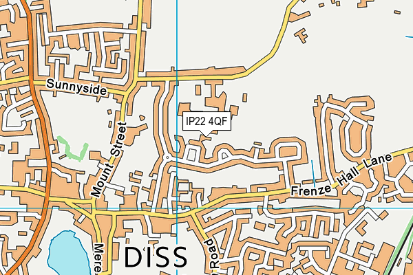 IP22 4QF map - OS VectorMap District (Ordnance Survey)