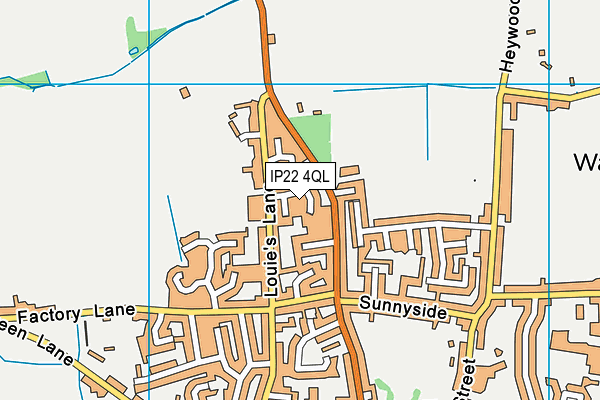 IP22 4QL map - OS VectorMap District (Ordnance Survey)