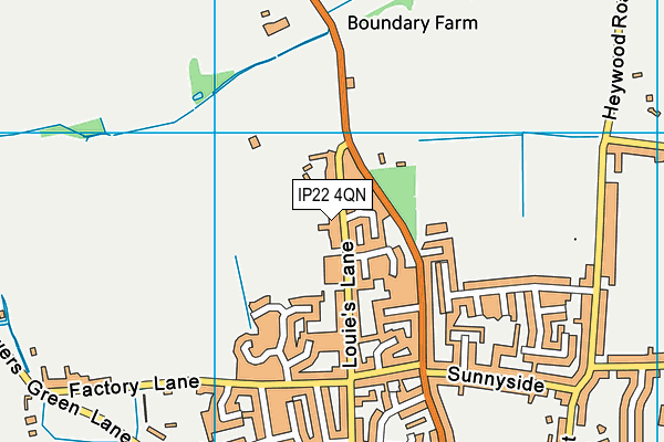 IP22 4QN map - OS VectorMap District (Ordnance Survey)