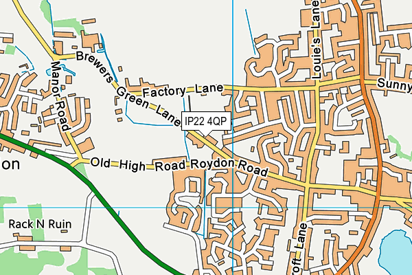 Diss Town Football Club map (IP22 4QP) - OS VectorMap District (Ordnance Survey)