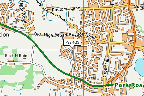 IP22 4QS map - OS VectorMap District (Ordnance Survey)