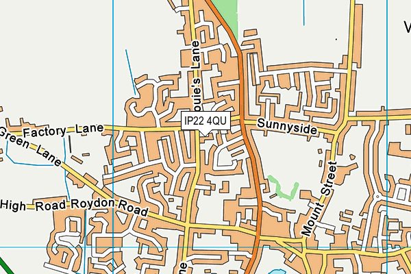 IP22 4QU map - OS VectorMap District (Ordnance Survey)