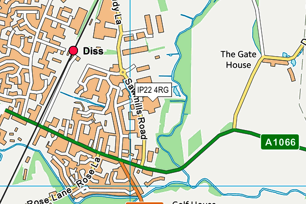 IP22 4RG map - OS VectorMap District (Ordnance Survey)