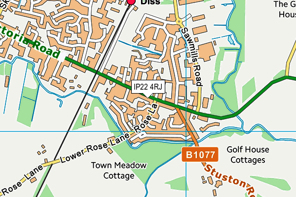 IP22 4RJ map - OS VectorMap District (Ordnance Survey)