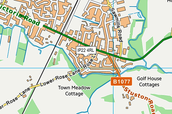 IP22 4RL map - OS VectorMap District (Ordnance Survey)