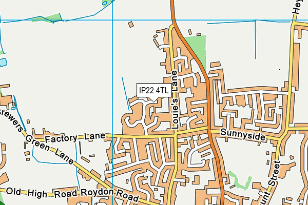 IP22 4TL map - OS VectorMap District (Ordnance Survey)