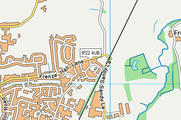 IP22 4UB map - OS VectorMap District (Ordnance Survey)