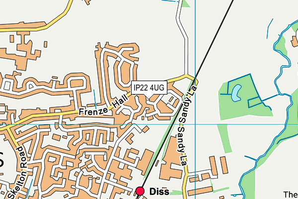 IP22 4UG map - OS VectorMap District (Ordnance Survey)