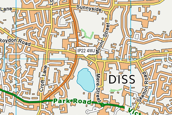 IP22 4WJ map - OS VectorMap District (Ordnance Survey)
