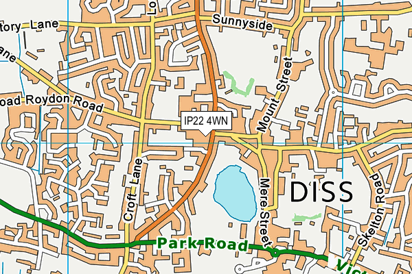 IP22 4WN map - OS VectorMap District (Ordnance Survey)