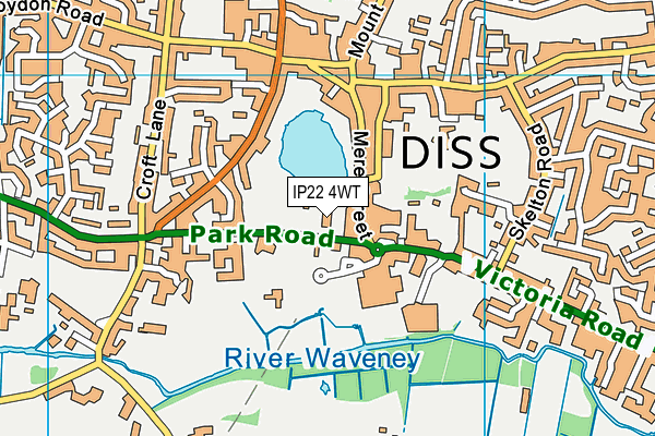 IP22 4WT map - OS VectorMap District (Ordnance Survey)