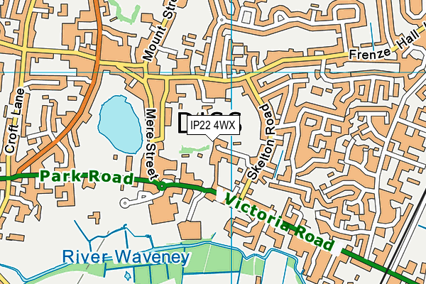 IP22 4WX map - OS VectorMap District (Ordnance Survey)