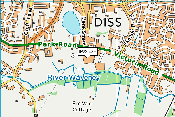 IP22 4XF map - OS VectorMap District (Ordnance Survey)