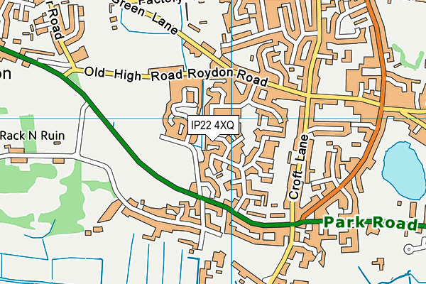 IP22 4XQ map - OS VectorMap District (Ordnance Survey)