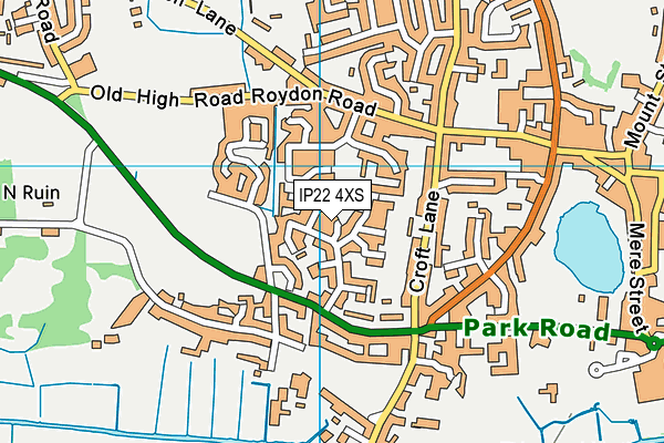 IP22 4XS map - OS VectorMap District (Ordnance Survey)