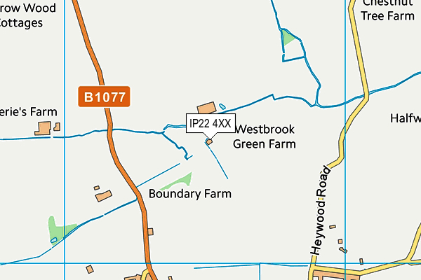 IP22 4XX map - OS VectorMap District (Ordnance Survey)
