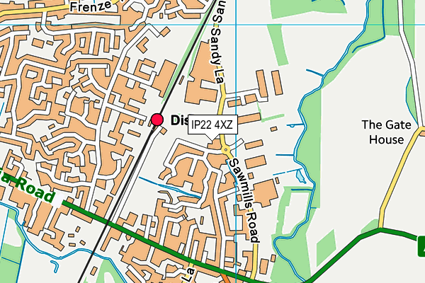 IP22 4XZ map - OS VectorMap District (Ordnance Survey)
