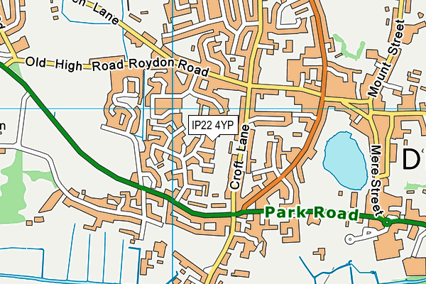 IP22 4YP map - OS VectorMap District (Ordnance Survey)